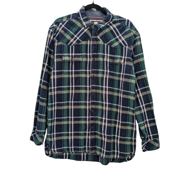 Tommy Hilfiger Flannel Button Up Shirt Men Size XL Tartan Plaid Heritage Casual - Picture 1 of 11